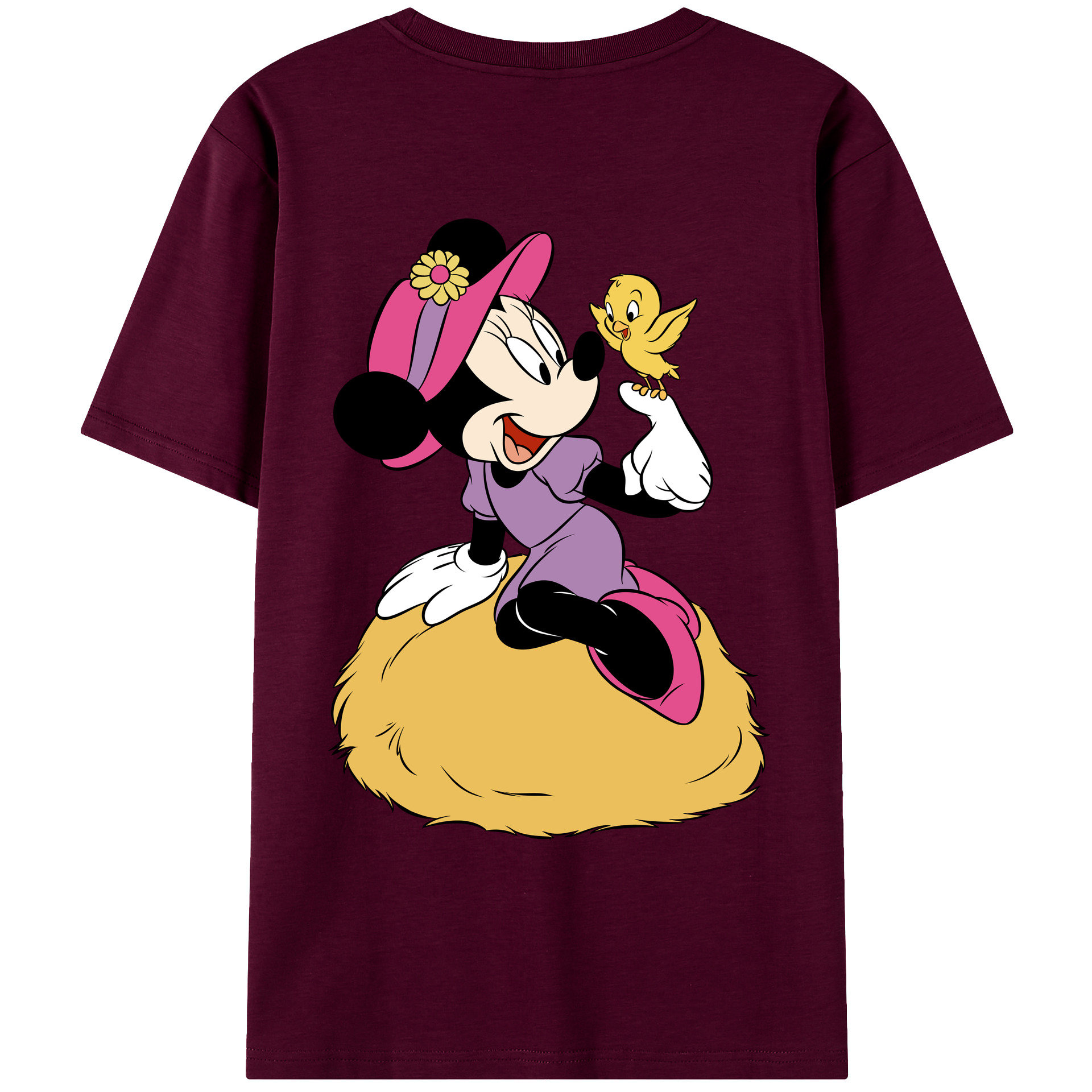 （画像用） ミッキーマウス Mickey Mouse レディース半袖Tシャツ(バックプリント)